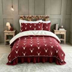 Parure rennes 240x220cm rouge