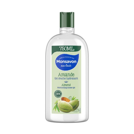 Monsavon gel douche 750ml amande