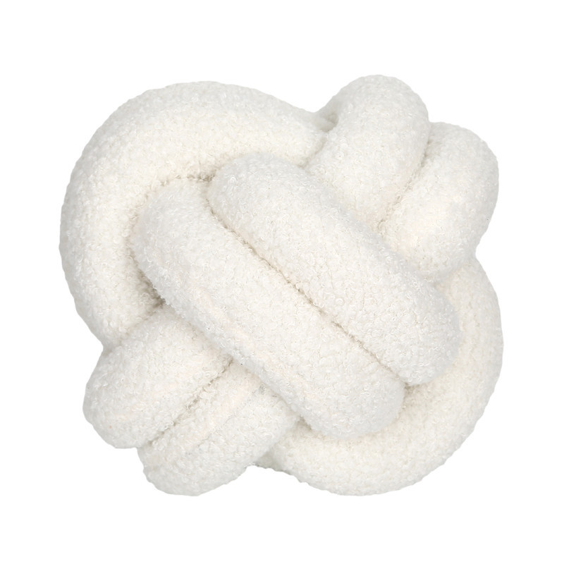 Coussin forme bouclette creme