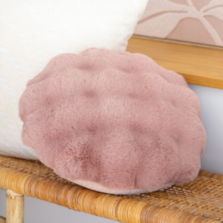 Coussin bubble rond rose d40cm
