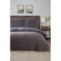 Parure cotelee 240x220cm  gris