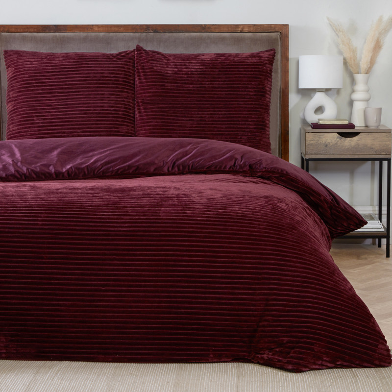 Parure cotelee 200x200cm  ruby