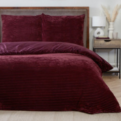 Parure cotelee 260x240cm ruby