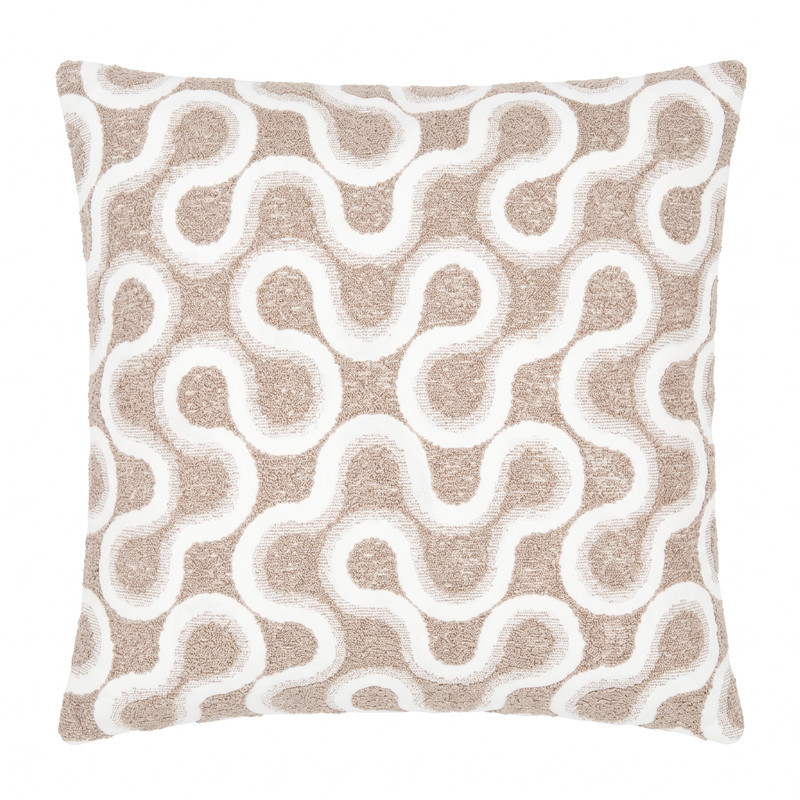 Coussin design 48x48cm beige