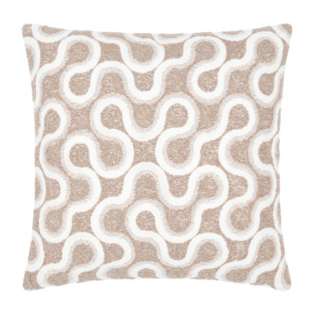 Coussin design 48x48cm beige