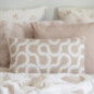 Coussin design 50x30cm beige