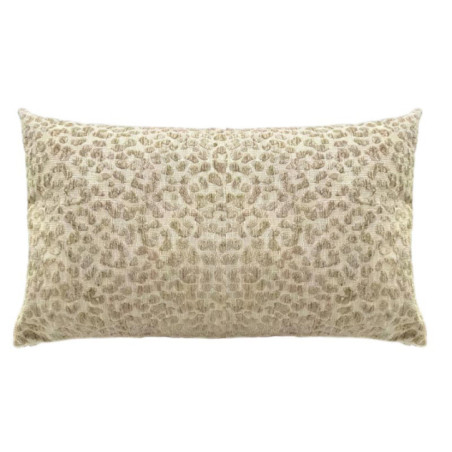 Coussin leopard taupe