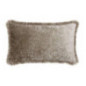 Coussin velours franges