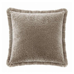 Coussin velours franges
