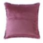 Coussin velours franges