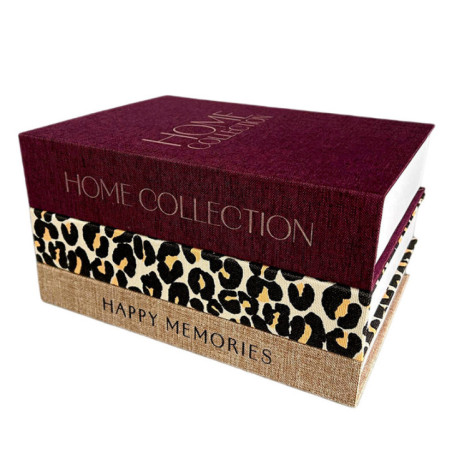 Set de 3 faux livres tissus