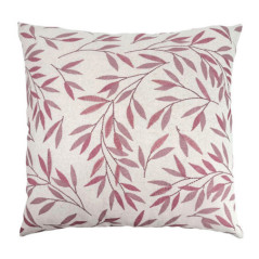 Coussin feuillage 55x55cm creme