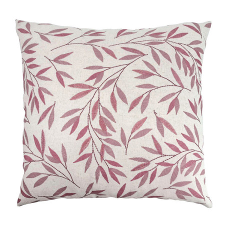 Coussin feuillage 55x55cm creme