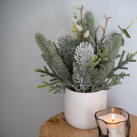 Plante artificielle pot blanc