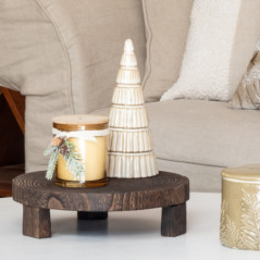 Plateau en bois sur pieds