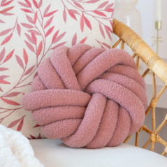 Coussin noue rose
