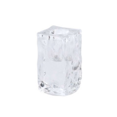 Bougeoir en verre texture