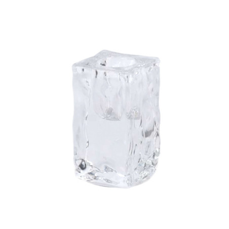 Bougeoir en verre texture