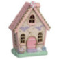Maison fantome  rose h23cm led