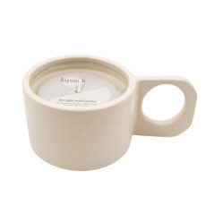Bougie mug ceramique lisse
