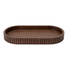 Plateau ovale bord strie