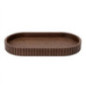 Plateau ovale bord strie