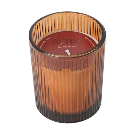 Bougie en verre strie