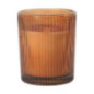 Bougie en verre strie