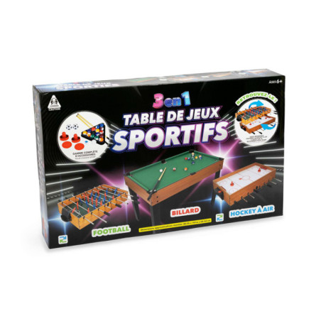 Table de jeux 3 en 1 sur pieds
