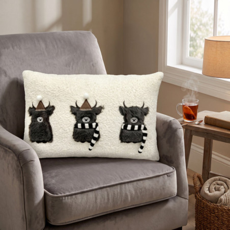 Coussin vaches ecossaises