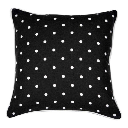 Coussin noir a pois blancs