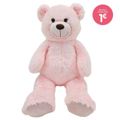 Terry l'ours rose 80cm