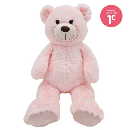 Terry l'ours rose 80cm