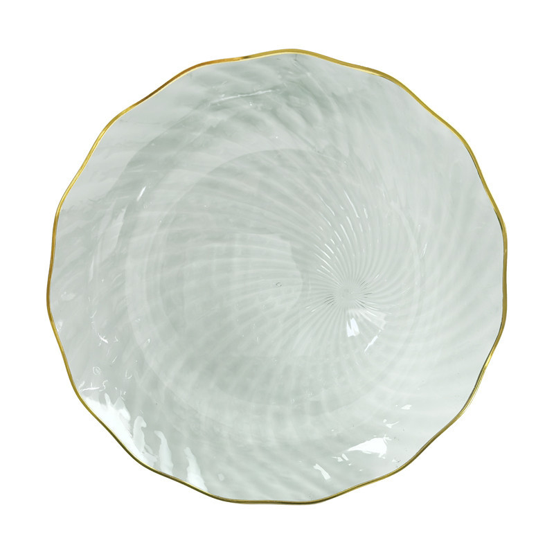 Assiette striee d25cm x6 reutili