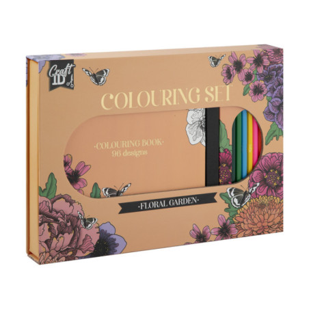 Set coloriage fleurs + 10 crayon