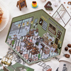 Scene avec stickers chapitre caf