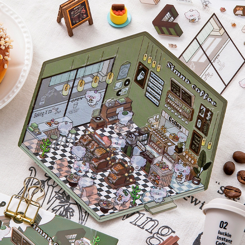 Scene avec stickers chapitre caf