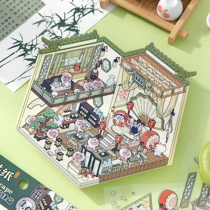Scene avec stickers chapitre ope