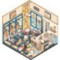 Scene avec stickers chapitre gym