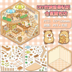 Scene avec stickers ferme et bou