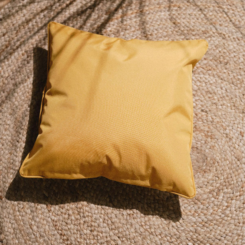 Coussin uni ocre 40x40cm