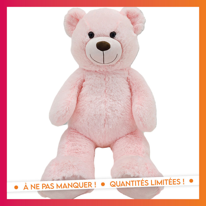 Terry l'ours rose 80cm