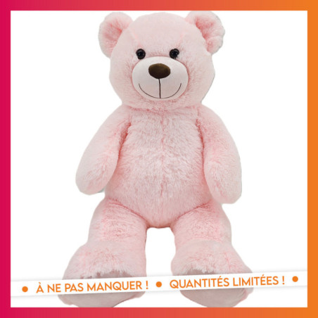 Terry l'ours rose 80cm