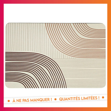 Tapis diatomite 39x60 abstrait