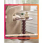 Table d'appoint ronde bordeaux