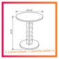 Table d'appoint ronde bordeaux