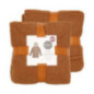 Plaid hoodie marron