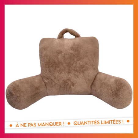 Coussin de lecture taupe