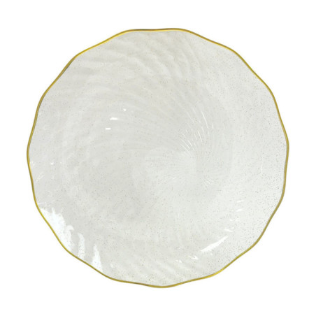 Assiette striee et paillettee d2