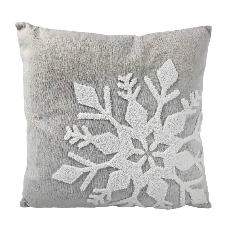 Coussin brode flocon 45x45cm bei